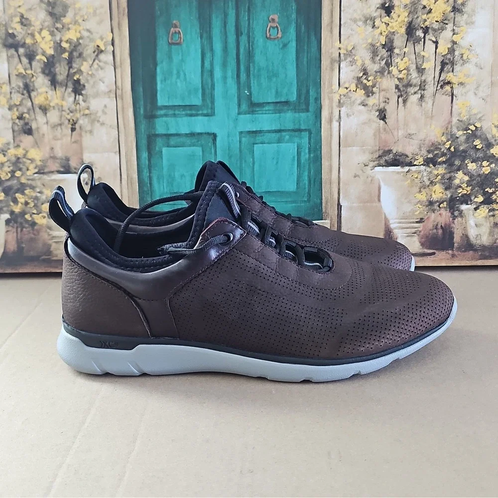 Johnston & Murphy Men's XC4 Prentiss Brown Leather Athletic Shoes Size 11.5